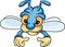 Free Blue Bee Royalty Free Stock Photos - 1960458
