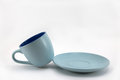 Free Blue Mug With A Plate Royalty Free Stock Image - 1974156
