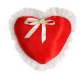 Free Red Pillow As A Heart On The Day Of Sainted Valentine On A White Royalty Free Stock Photo - 1976815