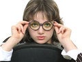 Free A Beautiful Girl Is A Secretary, - At An Arm-chair Royalty Free Stock Photography - 1979047