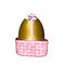 Free Golden Egg In Pink Easter Basket Stock Photo - 1970370