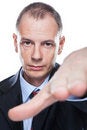 Free Young Business Man In A Suit Pointing Royalty Free Stock Image - 19749926