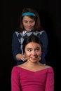 Free Teen Posing Over Black Backdrop Royalty Free Stock Images - 1981229