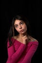 Free Teen Posing Over Black Backdrop Royalty Free Stock Photos - 1981278