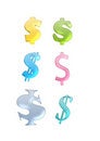 Free Dollar Symbols And Colorful Royalty Free Stock Photography - 1988877