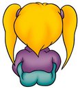 Free Little Girl From The Back Stock Image - 2004641