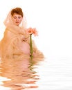 Free Beautiful Young Pregnant Woman With Flower In Rendered Water Royalty Free Stock Photography - 2017317
