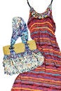 Free Long Skirt With A Handbag Royalty Free Stock Image - 20199556