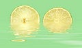 Free Two Limes With Water Reflection Royalty Free Stock Photos - 2023438