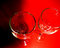 Free Pair Of Wine Glasses Against Red Background Royalty Free Stock Images - 2023519