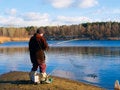 Free Man Pulls Out A Fish On A Rod Royalty Free Stock Images - 2030329