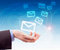 Free Hands With World Mail Royalty Free Stock Images - 20386209