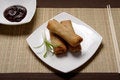 Free Spring Rolls And Hois Sin Dip Royalty Free Stock Images - 2043039