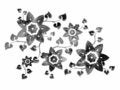 Free Isolated Flower Stencil Design Stock Images - 2049564