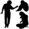 Free Mans Silhouettes 02 Stock Photography - 2044872