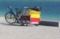 Free Bike And Cab On The Beach Stock Photo - 2076390