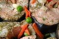 Free Baked Salmon With Vegetables Royalty Free Stock Photo - 2078285