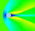 Free High Mach Number Flow Over Cylinder. Mach Number. Royalty Free Stock Photography - 2082267
