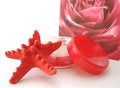 Free Container Of Cosmetic Moisturizing Cream, Seastar And Bag Over W Stock Photo - 2092280