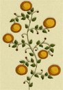 Free Flower Illustrations In Gold Royalty Free Stock Images - 2105199