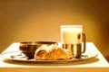 Free Sepia Picture Of A Healthy Breakfast (focus On Croissante) Royalty Free Stock Photography - 2108887