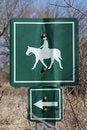 Free Equine Trail Sign Royalty Free Stock Photos - 2112778