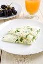 Free Egg White And Spinach Omelet Royalty Free Stock Photos - 2123058