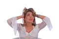 Free Blonde Girl Stress Close Up Stock Image - 2127591