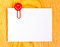Free Close Up Of A  Red Paper Clip And White Paper Royalty Free Stock Image - 21721986
