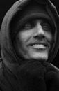 Free Urban Man Under His Hood BW Royalty Free Stock Photos - 2180358
