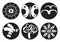 Free Spring Icons Black&white Royalty Free Stock Photo - 2195865