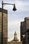Free Streetlight Above Clocktower Royalty Free Stock Photos - 2215228