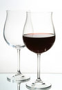 Free Two Wine Glasses With Red Wine Royalty Free Stock Image - 2222606