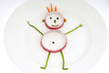 Free Vegetable Man On Dish Royalty Free Stock Image - 2263726