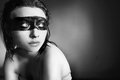 Free The Black Stripe On Her Face Royalty Free Stock Photos - 2285088
