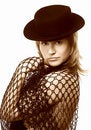 Free Girl In Hat And Lacy Dress Royalty Free Stock Photography - 2324977