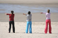 Free Three Girls In The Beach Stock Image - 2326611