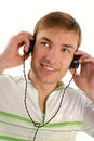 Free Guy Listens To Music Royalty Free Stock Photo - 2344145