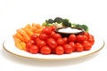 Free Plate Of Veggies On White Stock Photography - 2349622