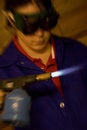 Free Blowtorch Worker Blur Royalty Free Stock Photos - 2350858