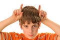 Free Young Boy With Horns Royalty Free Stock Photography - 2356457