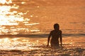 Free Boy In The Sea Royalty Free Stock Photos - 2360208