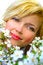 Free Beatiful Girl And Cherry Flowe Stock Photo - 2363670