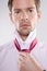 Free Portrait Of Businessman Tying Tie Royalty Free Stock Photography - 23613767