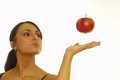 Free Healthy Girl And Apple Royalty Free Stock Images - 2376089