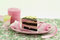Free Raspberry Mousse With Candles Stock Images - 2374594