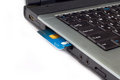 Free Credit Card Inserted In Laptop Stock Photo - 2400980