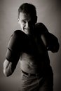 Free Man Of 50 Years Old  Boxing Royalty Free Stock Photos - 2403928