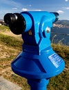 Free Coin Operated Blue Telescope Royalty Free Stock Image - 2417396