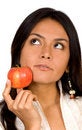 Free Apple Girl - Full Of Thoughts Royalty Free Stock Image - 2420496